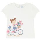 Younger Girls White T-Shirt & Headband Set, 1, hi-res