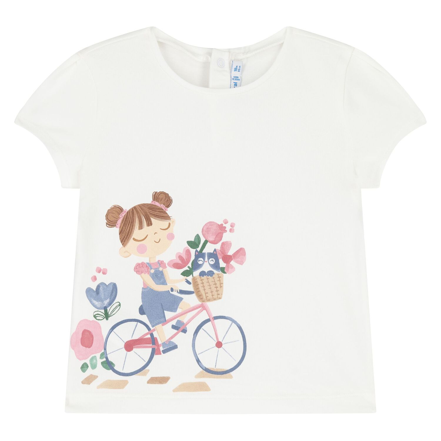 Younger Girls White T-Shirt & Headband Set, 1, hi-res image number null