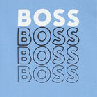 Younger Boys Blue Logo T-Shirt, 3, hi-res