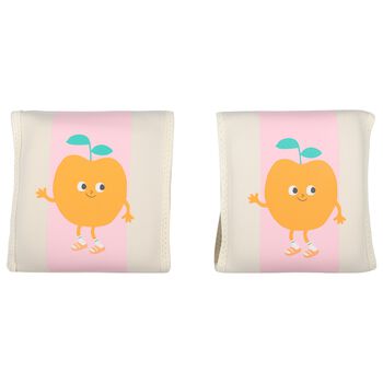 Beige & Pink Striped Peach Arm Bands