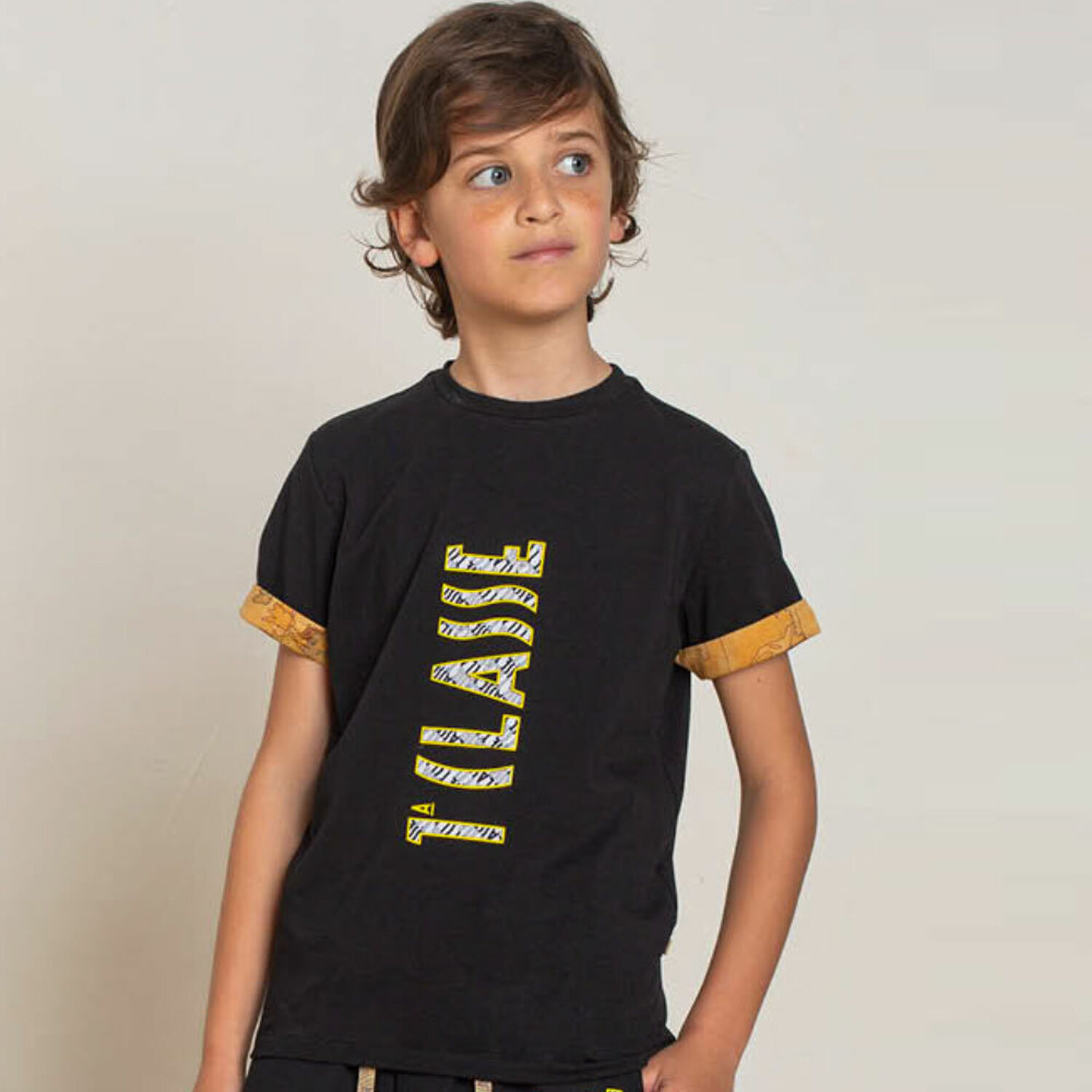 Boys Black Logo T-Shirt, 2, hi-res