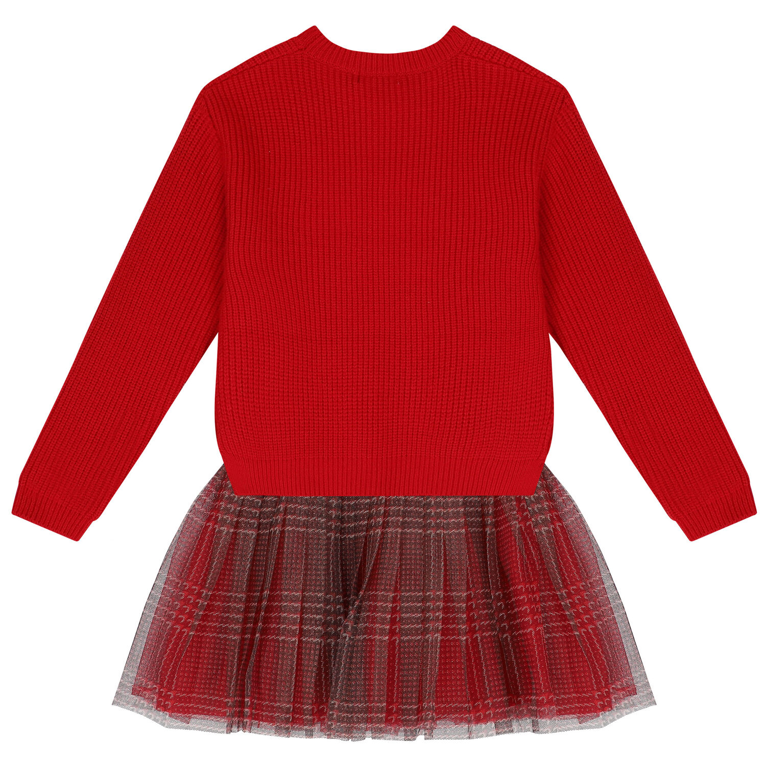 Girls Red Dress Set, 1, hi-res