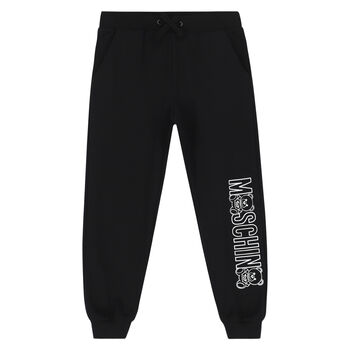 Black & Silver Logo Joggers