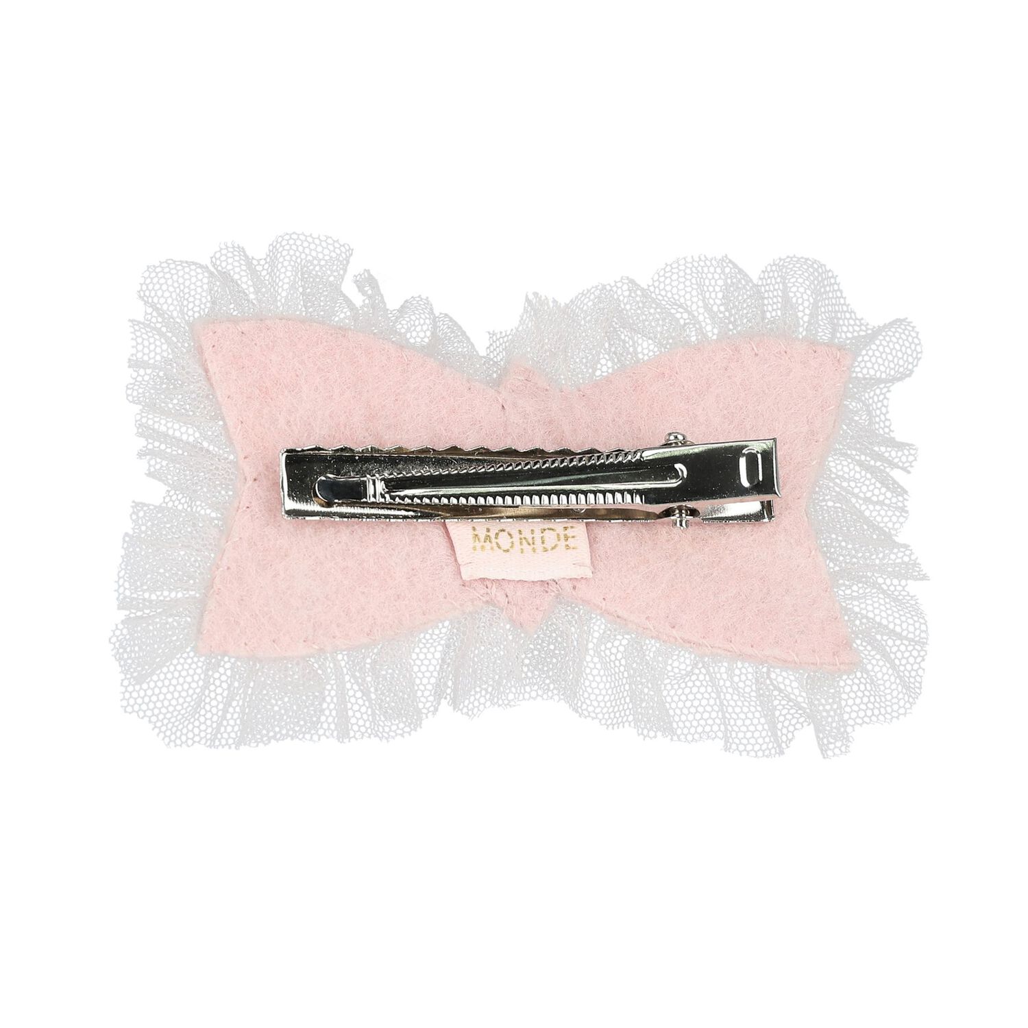 Girls Pink Bow Hairclip, 1, hi-res