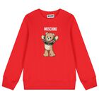 Red Christmas Teddy Bear Logo Sweatshirt, 1, hi-res