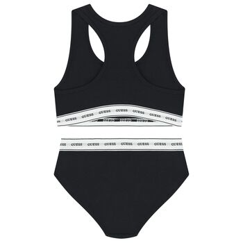 بيكيني أسود بشعار للبنات