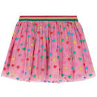 تنورة بنات تول باللون الوردى, 1, hi-res