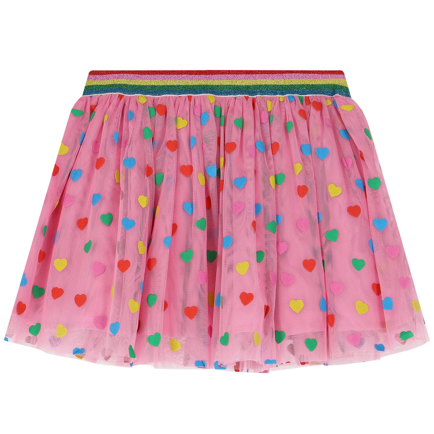 تنورة بنات تول باللون الوردى, 1, hi-res