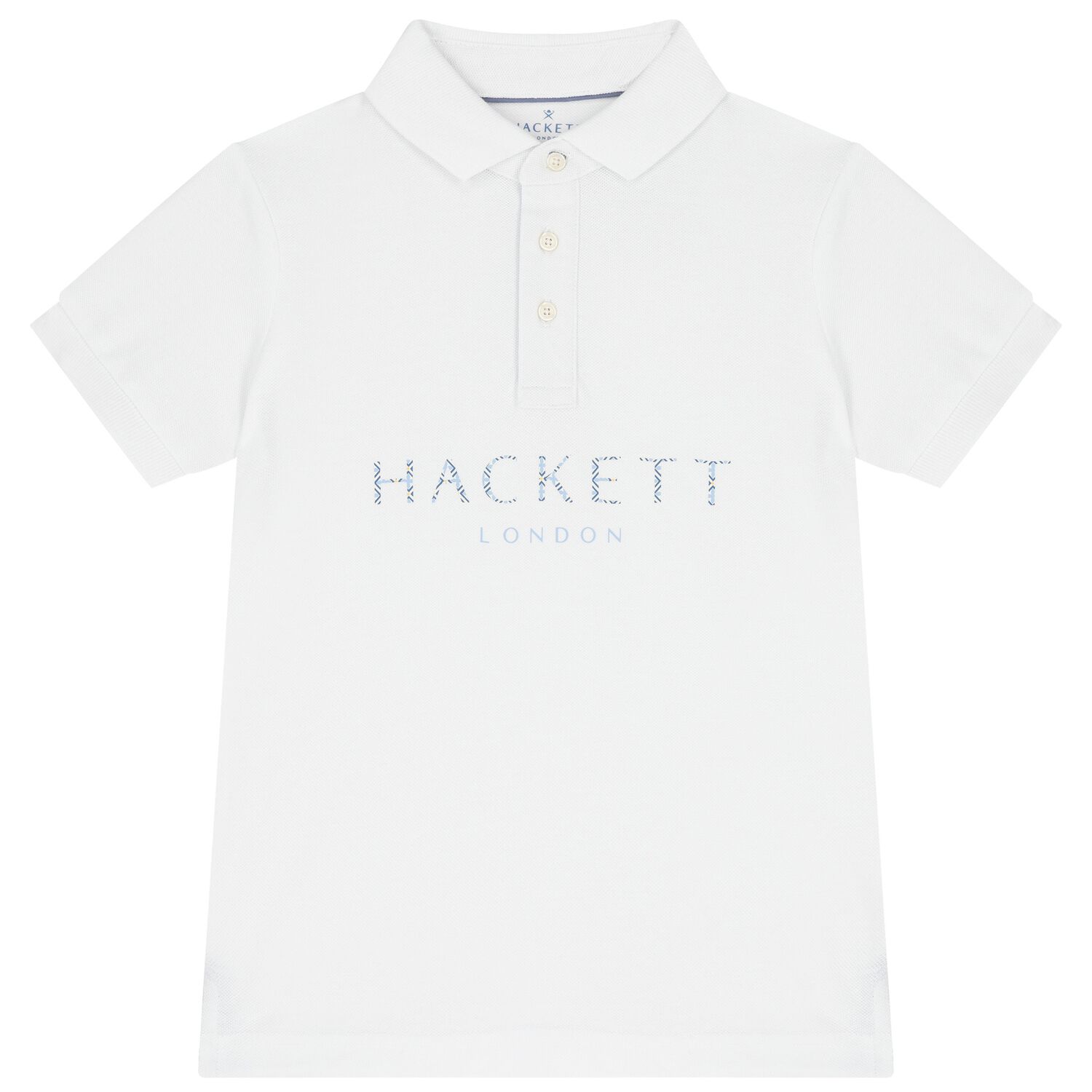 Boys White Logo Polo Shirt, 3, hi-res image number null