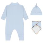 Baby Boys Blue Romper Gift Set, 1, hi-res