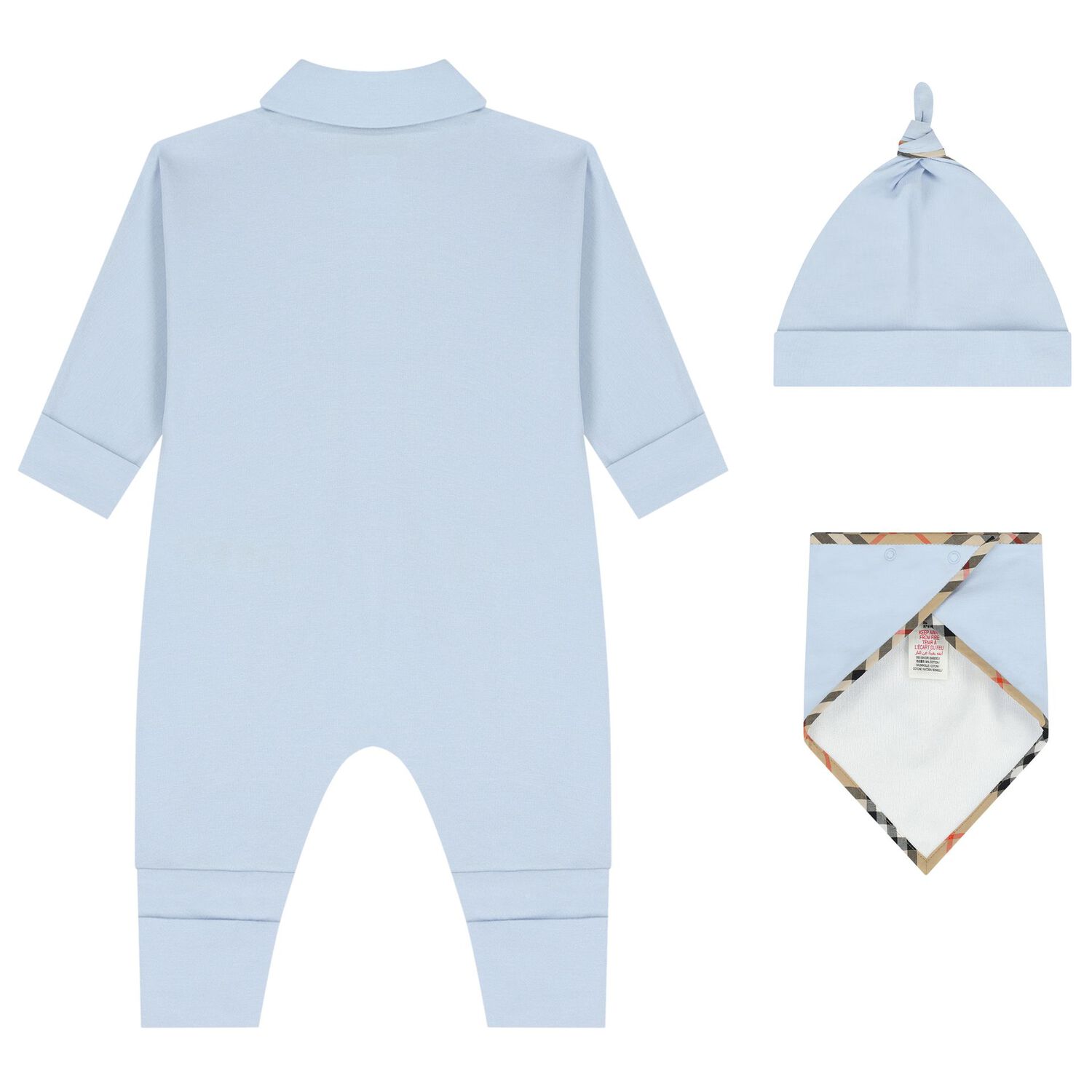 Baby Boys Blue Romper Gift Set, 1, hi-res