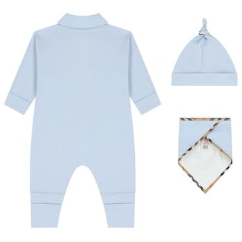 Baby Boys Blue Romper Gift Set