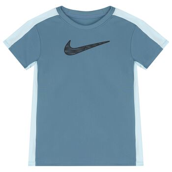 Nike Kids تي شيرت أزرق بشعار للأولاد, 4 تي شيرت أزرق بشعار للأولاد