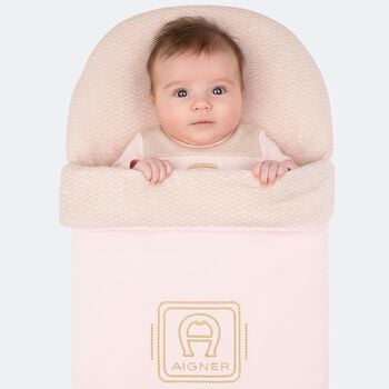 Baby Girls Pink & Gold Logo Nest