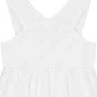 Girls White Embroidered Dress, 3, hi-res