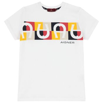 Boys White Logo T-Shirt