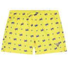Boys Yellow Printed Swim Shorts, 1, hi-res