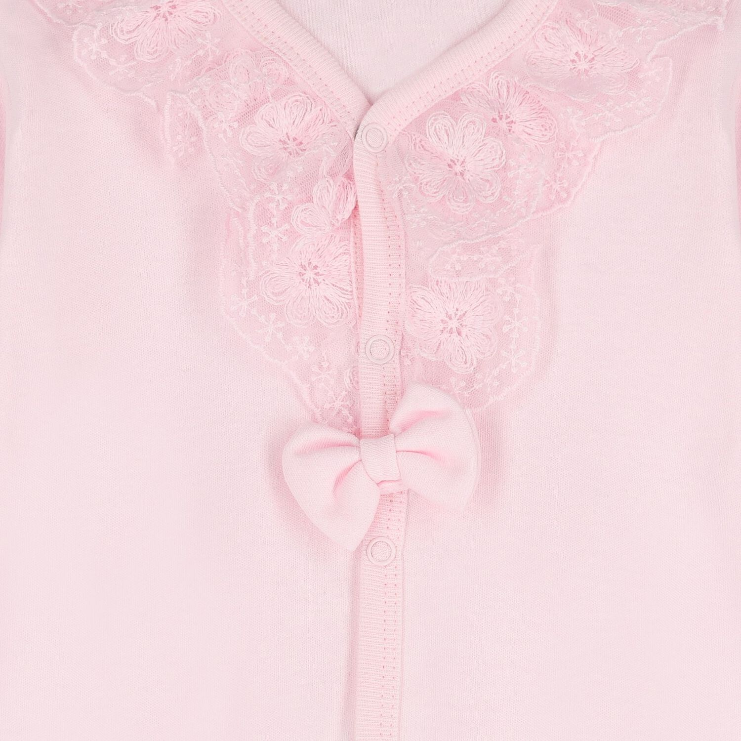 Baby Girl Pink Lace Tulle Babygrow & Headband Set, 1, hi-res