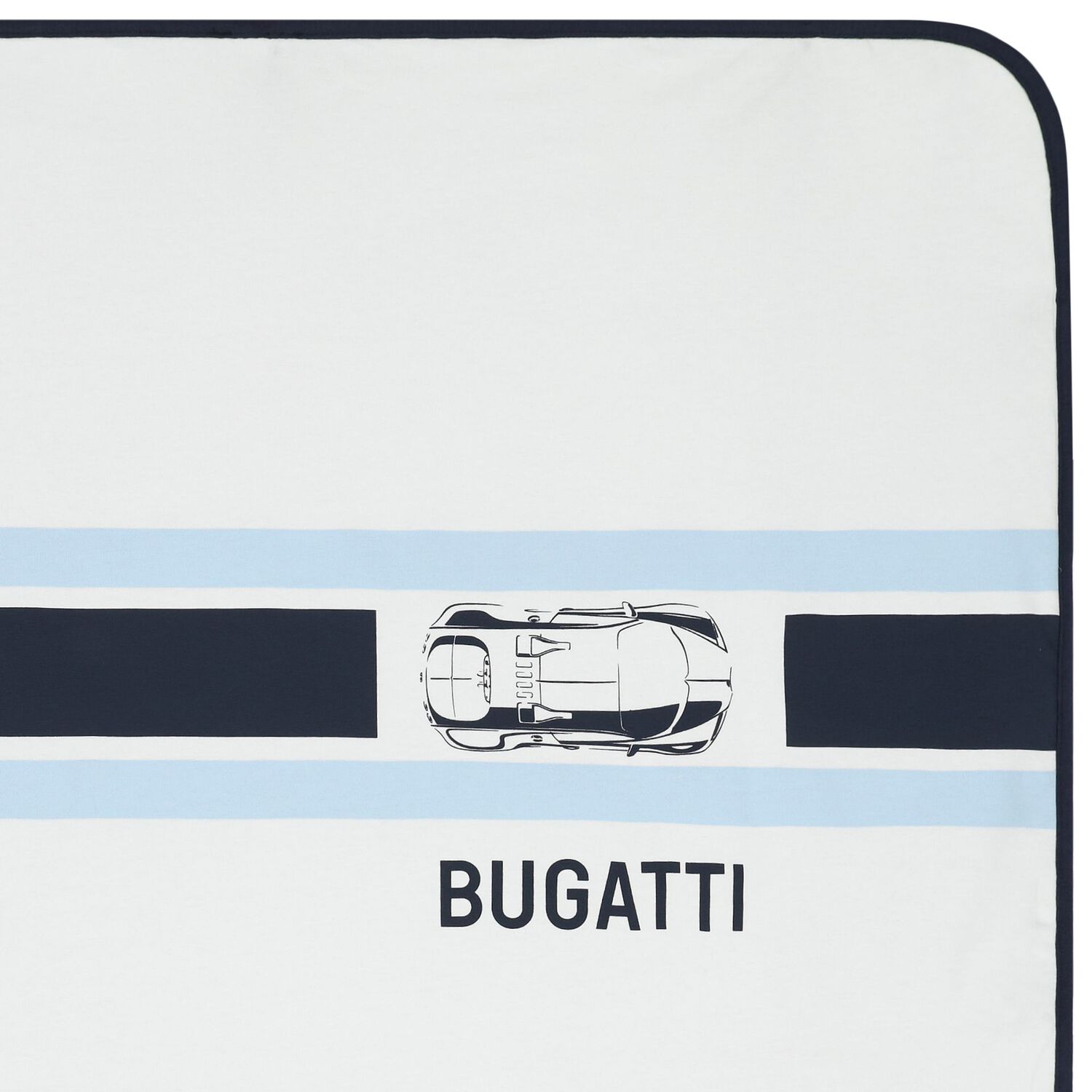 بطانية أولاد بالشعار باللون الأبيض والكحلي, 1, hi-res