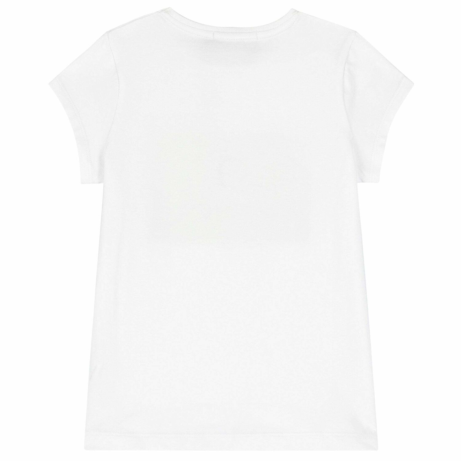 تيشيرت بالشعار باللون الابيض للبنات, 2, hi-res