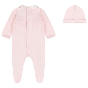 Baby Girls Pink Flower Babygrow Set