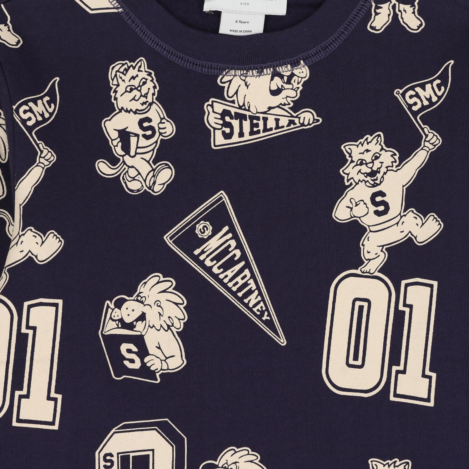 Boys Navy Blue Lion & Tiger Sweatshirt, 1, hi-res
