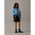 حقيبة بنات جلد باللون الأسود, 2, hi-res