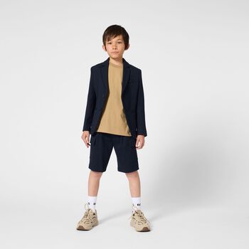Boys Navy Blue Cargo Shorts