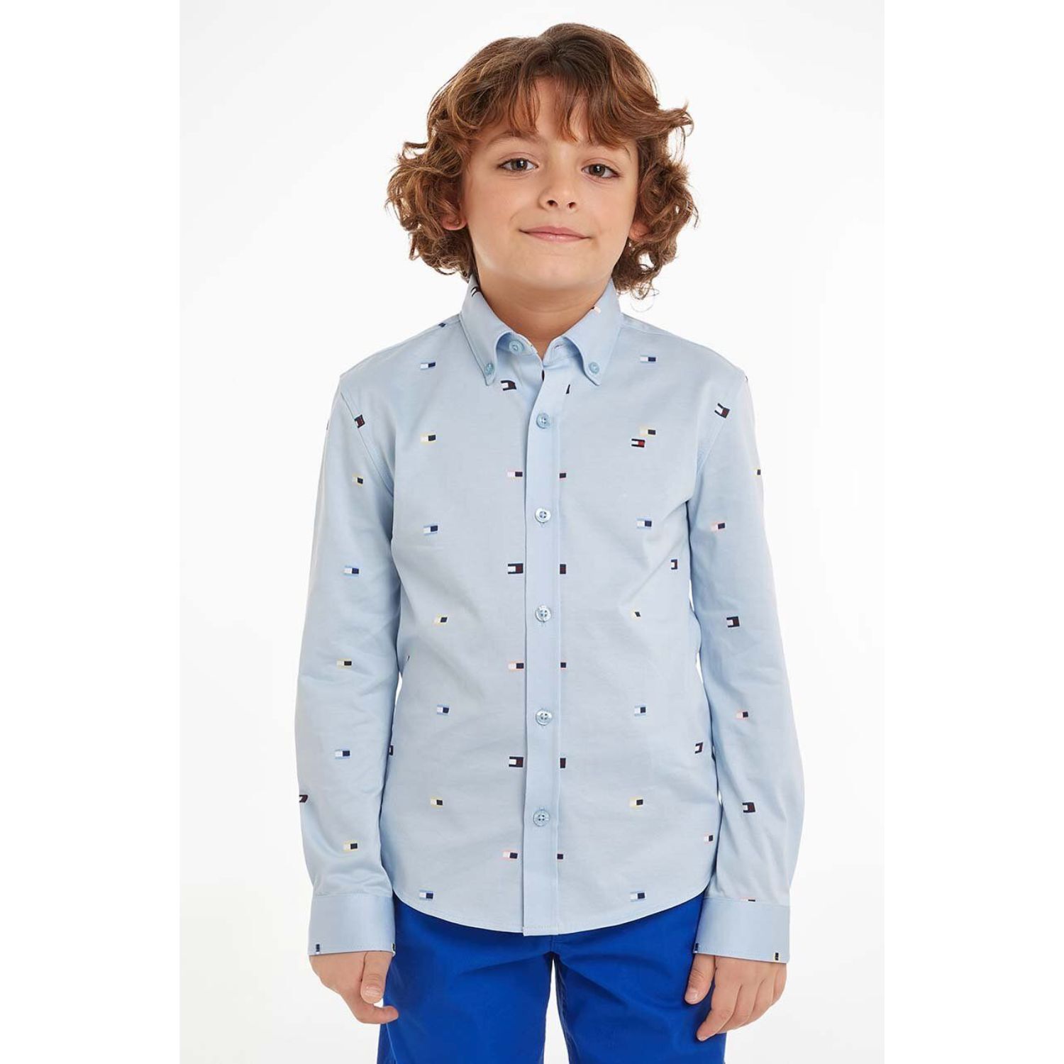 تيشيرت أولاد بالشعار باللون الكحلي, 1, hi-res image number null