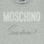 Girls Grey Crystal Logo Dress, 1, hi-res