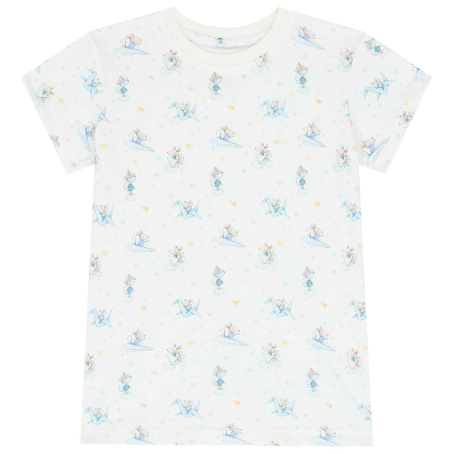 بيجاما أولاد بطبعة باللون الأبيض, 1, hi-res image number null