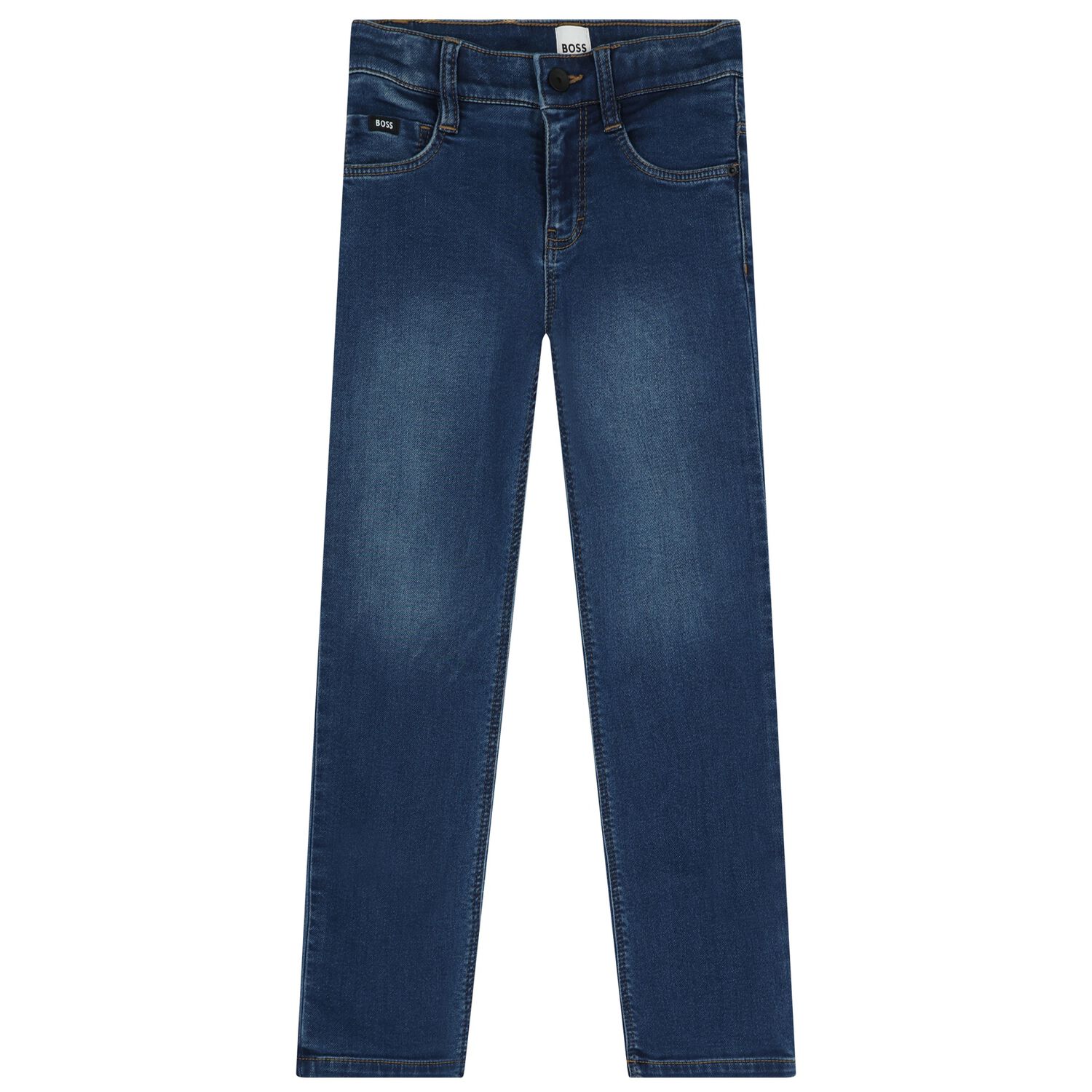 Boys Navy Blue Denim Jeans, 1, hi-res