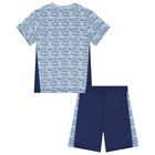 طقم شورت للأولاد باللونين الأزرق والأبيض, 1, hi-res