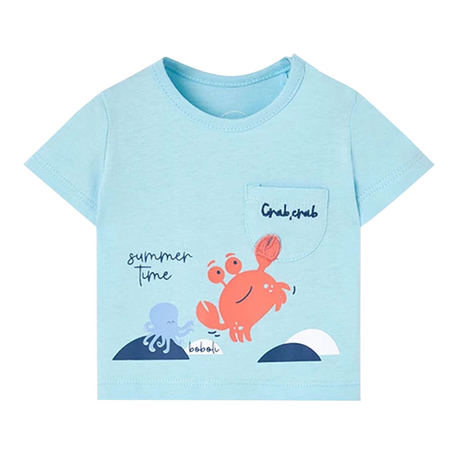 Younger Boys Blue & Ivory Shorts Set, 1, hi-res