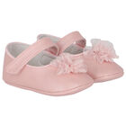 Baby Girls Pink Flower Pre Walker Shoes, 1, hi-res
