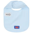 Baby Boys Blue Logo Bib, 2, hi-res