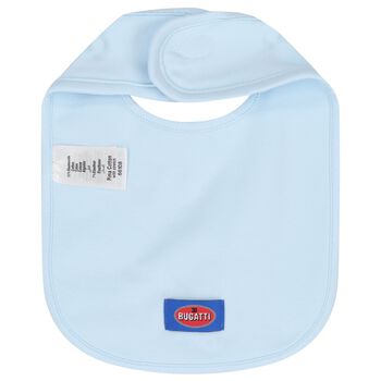 Baby Boys Blue Logo Bib