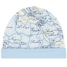 قبعة أولاد بطبعة خريطة باللون العاجي والأزرق, 1, hi-res