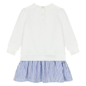 Baby Girls White Polo Bear Dress