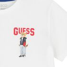 Boys White Teddy Bear Logo T-Shirt, 2, hi-res