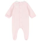 Baby Girls Pink & Ivory Flower Babygrows ( 2-Pack ), 1, hi-res