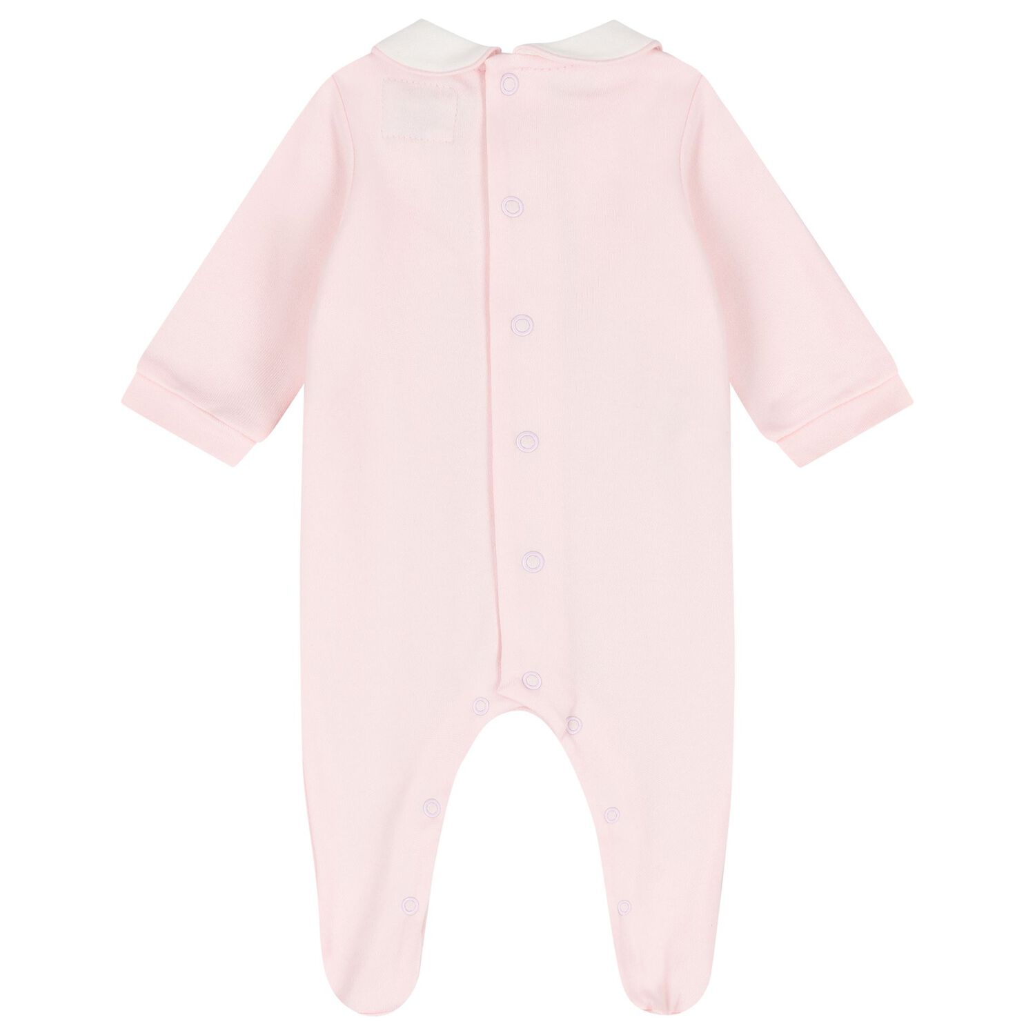 Baby Girls Pink & Ivory Flower Babygrows ( 2-Pack ), 1, hi-res