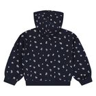 Younger Girls Ivory & Navy Blue Floral Tracksuit Set, 2, hi-res