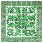 White & Green Majolica Baby Blanket, 1, hi-res