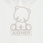 White & Beige Teddy Bear Babygrow, 1, hi-res