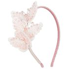عصابة رأس على شكل فراشة مزخرفة باللونين الأبيض والوردي للفتيات, 2, hi-res