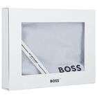 Baby Boys Blue Logo Baby Blanket, 2, hi-res