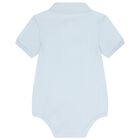 Baby Boys Blue Logo Bodysuit, 1, hi-res