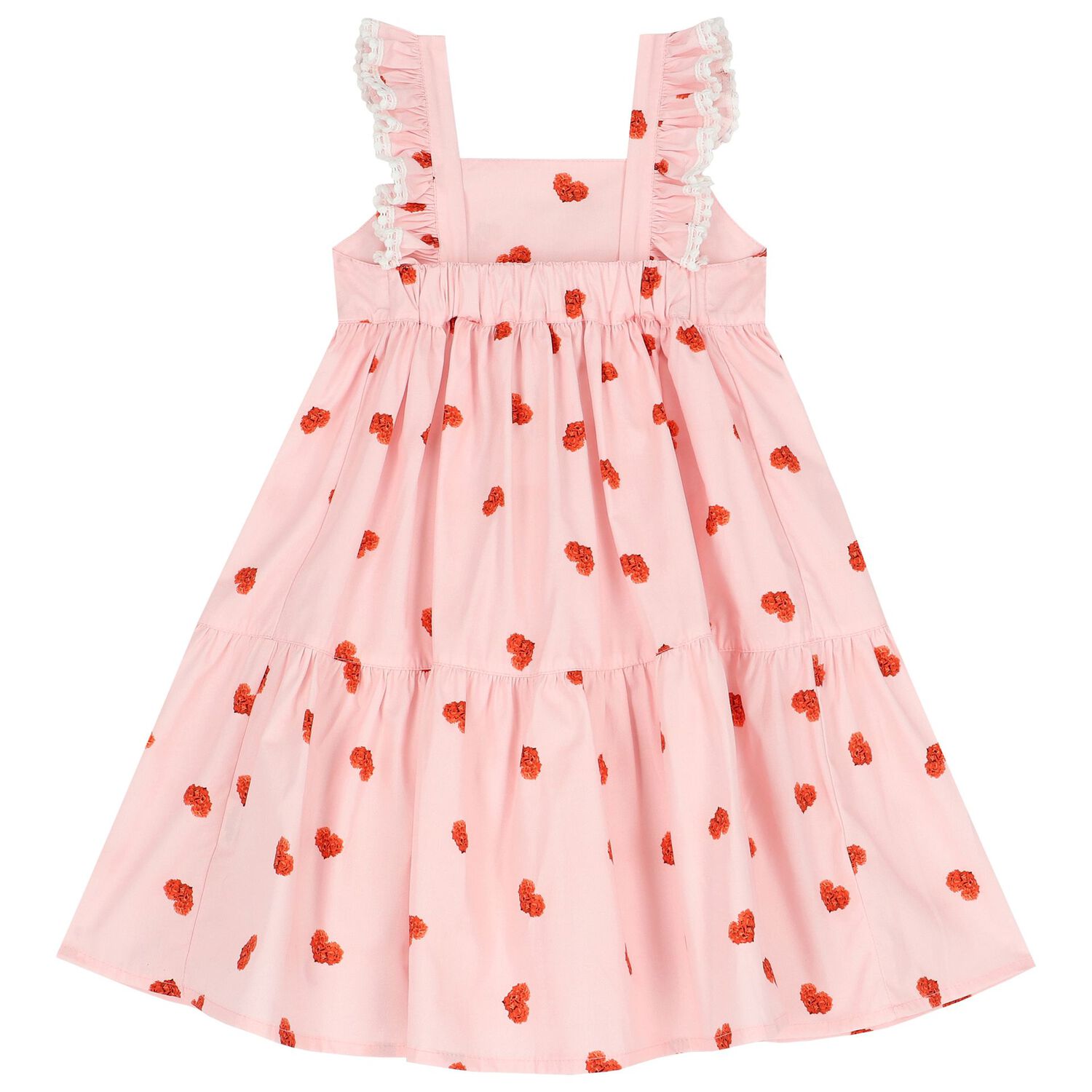فستان بنات بطبعة الزهور ياللون الوردي, 1, hi-res image number null