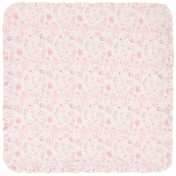 Baby Girls Pink Coral Shells Blanket